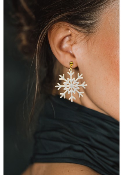 Kar Tanesi Özel Tasarım Küpe