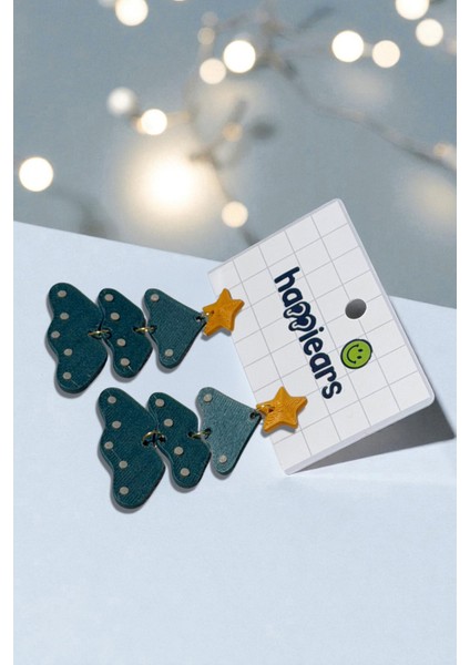 Yılbaşı Çam Ağacı Özel Tasarım Küpe fiyatları