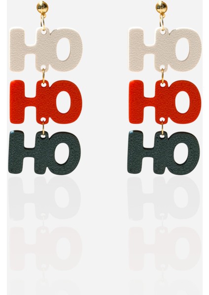 Ho Ho Ho Yılbaşı Temalı Özel Tasarım Küpe modelleri