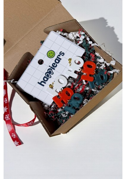 Ho Ho Ho Yılbaşı Temalı Özel Tasarım Küpe fırsatları