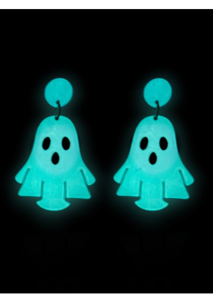 Halloween Cadılar Bayramı Gece Parlayan Fosforlu Hayalet Özel Tasarım Küpe fiyatları