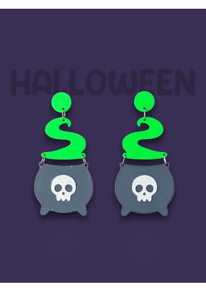 Halloween Cadılar Bayramı Iksir Kazanı Özel Tasarım Küpe fiyatları