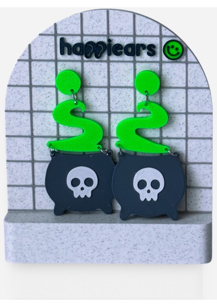 Halloween Cadılar Bayramı Iksir Kazanı Özel Tasarım Küpe modelleri