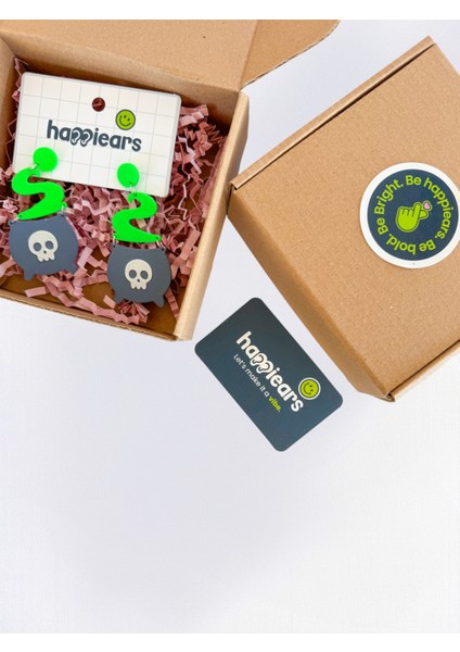 Halloween Cadılar Bayramı Iksir Kazanı Özel Tasarım Küpe fırsatları