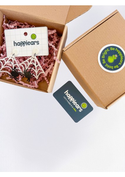 Halloween Cadılar Bayramı Örümcek Ağı Özel Tasarım Küpe fırsatları