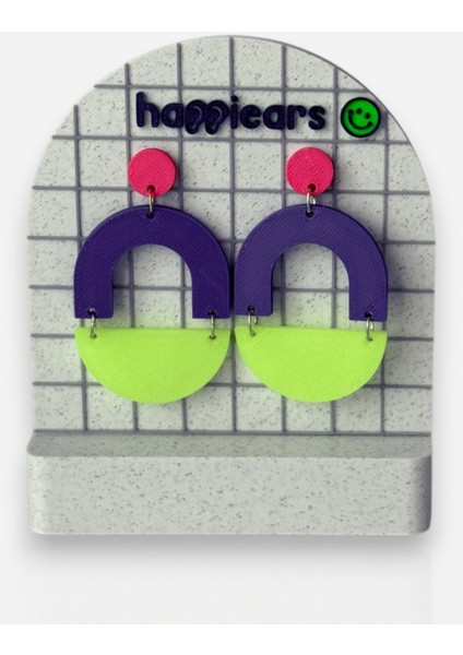 Mor Neon Özel Tasarım Küpe modelleri