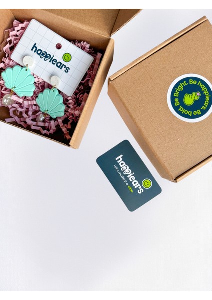 Deniz Kabuk Formlu Incili Özel Tasarım Küpe – Turkuaz fırsatları