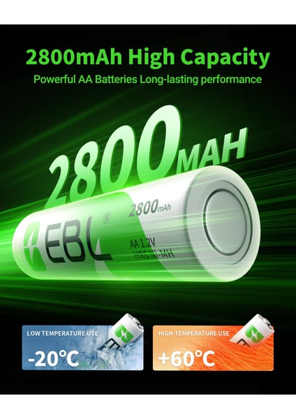 2800 Mah Nimh Kalem Pil AA 4'lü modelleri