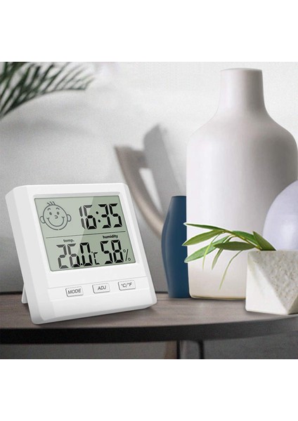 2x Dijital Iç Mekan Higometre Termometresi Zaman Ekran Doğru Sıcaklık Nem Monitör Ölçer (Yurt Dışından) modelleri