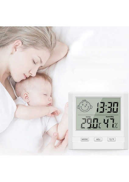2x Dijital Iç Mekan Higometre Termometresi Zaman Ekran Doğru Sıcaklık Nem Monitör Ölçer (Yurt Dışından) fırsatları