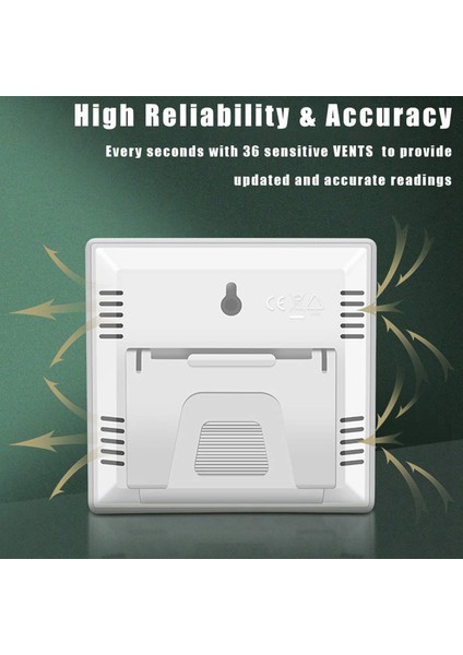2x Dijital Iç Mekan Higometre Termometresi Zaman Ekran Doğru Sıcaklık Nem Monitör Ölçer (Yurt Dışından) indirimleri