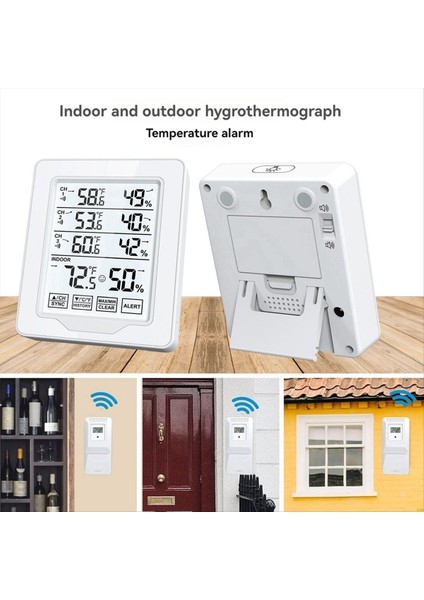 Dijital Termometre ve Higrometre 3 Sensör Ekranlı Beyaz Arkadan Aydınlatmalı Büyük Ekran Kaydedici ile Iç Mekan Nemi (Yurt Dışından) fiyatları