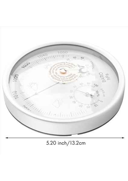 Dijital Kapalı Higrometre Taşınabilir 3 1 Duvar Asılı Hava Termometresi Barometre Higometre Ev Dekor 132MM Farklı Ortam Için Kullanın (Beyaz Tek Beden) (Yurt Dışından) fırsatları