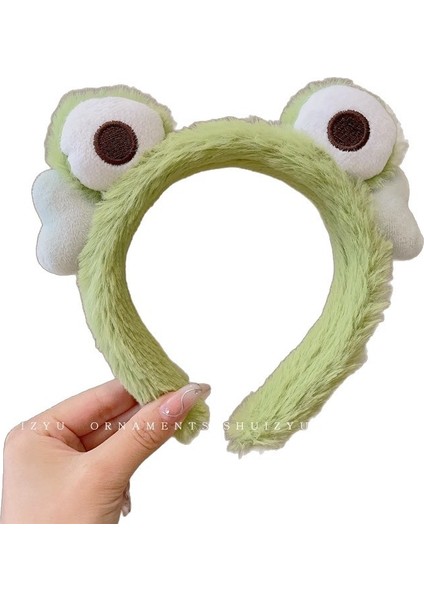 Sevimli Büyük Gözler Kurbağa Saç Bandı Ins Ilginç Eğlenceli Peluş Kafa Bandı Sonbahar ve Kış Yı Yüz Özel Saç Bantları Baş Aksesuarları (Yurt Dışından) fırsatları