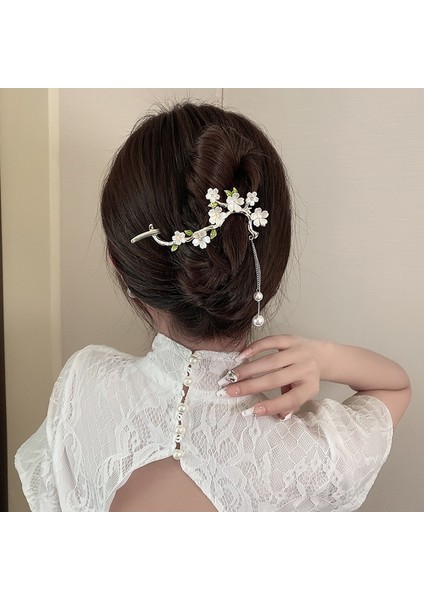 Antik Stil Mizaç Çiçek Inci Püskül Şakayık Çiçek Büküm Klip Gelişmiş Anlamda Yay Çan Orkide Çiçek Saç Tokası Bahar Klip (Yurt Dışından) modelleri