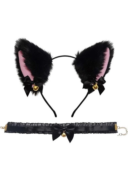 Dantel Çan Kedi Kulakları Saç Bandı Kadın Kişilik Kaymaz Basınç Saç Yüksek Kafatası Üst Saç Kartı Headdresses (Yurt Dışından) modelleri