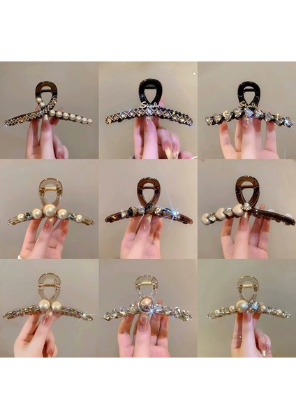 Akrilik Rhinestone Inci Kavrama Klip Mizaç Net Kırmızı Baş Kaşık Plaka Saç Tokası Çok Yönlü Dışarı Köpekbalığı Klip Gelişmiş Anlamda (Yurt Dışından) modelleri