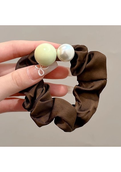 Büyük Boy Kalın Saç Bandı Kadın Kıdemli Anlamda Kare Eşarp Saç Ipi Yüksek Elastikiyet Dalı Lastik Bant Tembel Kafa Çiçek (Yurt Dışından)