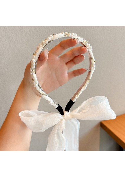 Süper Peri Çiçek Saç Bandı Örgülü Eşarp Şerit Saç Bandı Yeni Inci Saç Ipi Kafa Bandı Kadın Bir Üst Düzey Anlamda (Yurt Dışından)