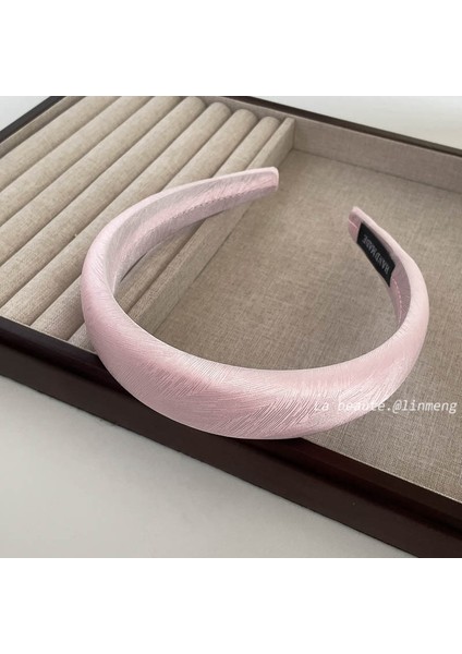 Sonbahar ve Kış Pembe Yüksek Kafatası Üst Yay Saç Bandı Headdress Kore Tatlı ve Güzel Kafa Bandı Net Kırmızı Basit Saç Aksesuarları (Yurt Dışından)