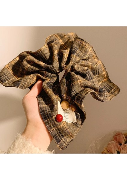 Kore Büyük Boy Kalın Saç Bandı Kadın Kıdemli Anlamda Kare Eşarp Saç Ipi Yüksek Elastikiyet Dalı Lastik Bant Tembel Kafa Çiçek (Yurt Dışından)