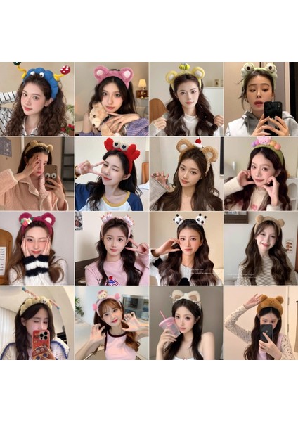 Sevimli Büyük Gözler Kurbağa Saç Bandı Ins Ilginç Eğlenceli Peluş Kafa Bandı Sonbahar ve Kış Yı Yüz Özel Saç Bantları Baş Aksesuarları (Yurt Dışından) modelleri