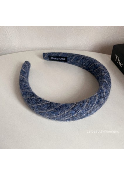 Krem Mavi Küçük Taze Yüksek Kafatası Üst Saç Bandı Kadın Yeni Kafa Bandı Saç Tokası Net Kırmızı Yı Yüz Saç Aksesuarları (Yurt Dışından)