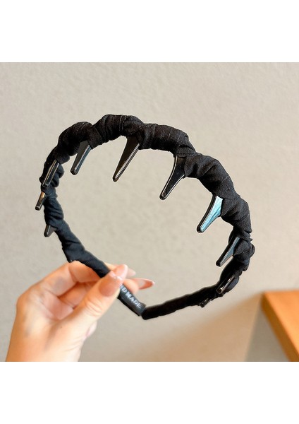 Sonbahar ve Kış Kore Kafa Bandı Retro Leopar Diş Peluş Yüksek Kranial Üst Saç Bandı Kadın Kaymaz Yı Yüz Saç Kartı Kafa Aksesuarları (Yurt Dışından)