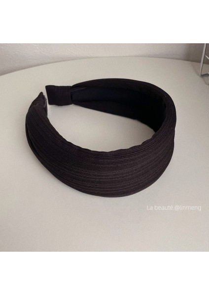 Yüksek Kranial Üst Saç Bandı Kıdemli Siyah Duygusu Küçük Parfüm Kafa Bandı Kore Inci Yay Basit Saç Grotto Kadın Saç Aksesuarları (Yurt Dışından)