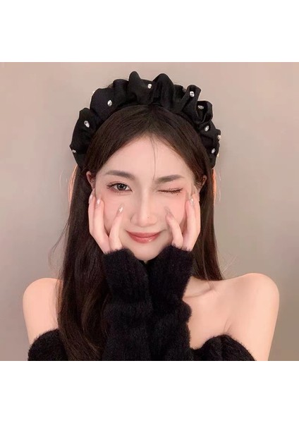 Yüksek Kranial Üst Saç Bandı Kıdemli Siyah Duygusu Küçük Parfüm Kafa Bandı Kore Inci Yay Basit Saç Grotto Kadın Saç Aksesuarları (Yurt Dışından) modelleri