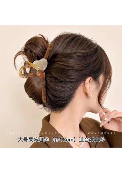 Kepçe Klipsi Büyük Saç Hacmi Büyük Saç Tokası Kadın Başın Arkası Köpekbalığı Klipsi Saç Tokası Yeni Disk Saç Kore Klipsi Şapkalar (Yurt Dışından)