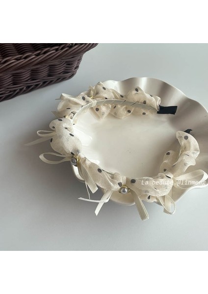 Yüksek Kranial Üst Saç Bandı Kıdemli Siyah Duygusu Küçük Parfüm Kafa Bandı Kore Inci Yay Basit Saç Grotto Kadın Saç Aksesuarları (Yurt Dışından)