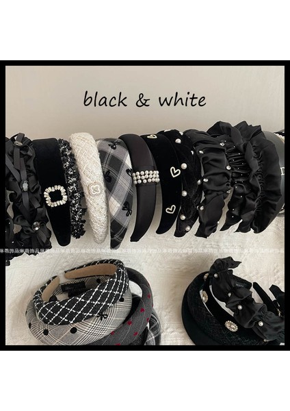 Yüksek Kranial Üst Saç Bandı Kıdemli Siyah Duygusu Küçük Parfüm Kafa Bandı Kore Inci Yay Basit Saç Grotto Kadın Saç Aksesuarları (Yurt Dışından) fiyatları