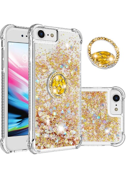 Halka Kickstand Halka Kickstand Kum ile IPhone Se 6/7/8 Için Telefon Kılıfı (Yurt Dışından)