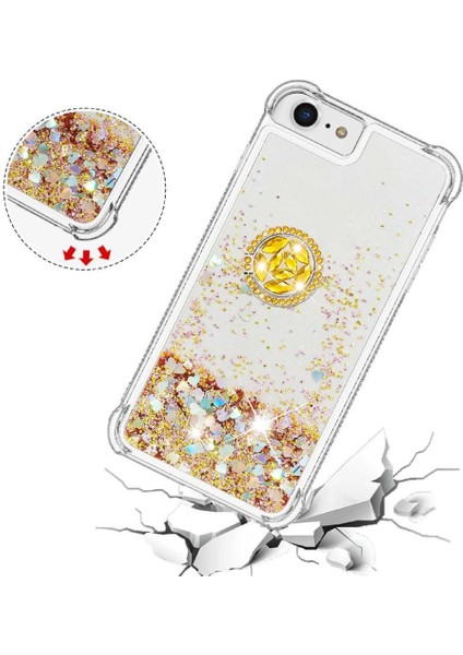 Halka Kickstand Halka Kickstand Kum ile IPhone Se 6/7/8 Için Telefon Kılıfı (Yurt Dışından) fiyatları