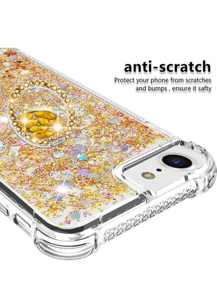 Halka Kickstand Halka Kickstand Kum ile IPhone Se 6/7/8 Için Telefon Kılıfı (Yurt Dışından) fırsatları