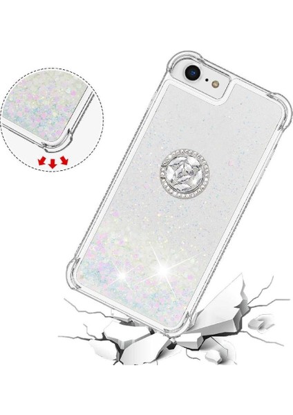 Halka Kickstand Halka Kickstand Kum ile IPhone Se 6/7/8 Için Telefon Kılıfı (Yurt Dışından) fiyatları