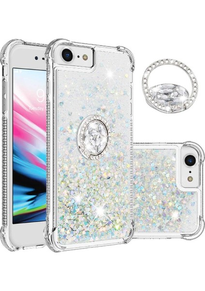 Halka Kickstand Halka Kickstand Kum ile IPhone Se 6/7/8 Için Telefon Kılıfı (Yurt Dışından)