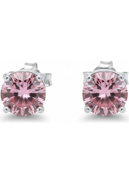 925 Ayar Gümüş Kadın Pembe Taşlı Çivi Küpe – Zarif & Şık Tektaş Model fırsatları