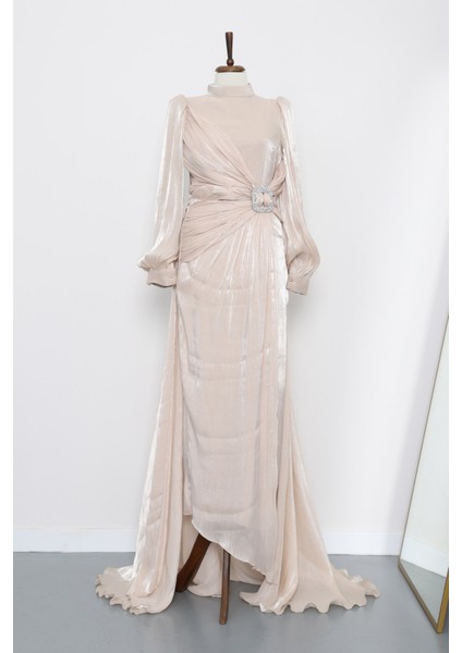 Bej Önü Taş Detaylı Abiye