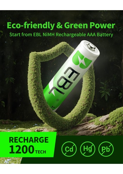 1100 Mah Nimh Ince Kalem Pil AAA 4'lü