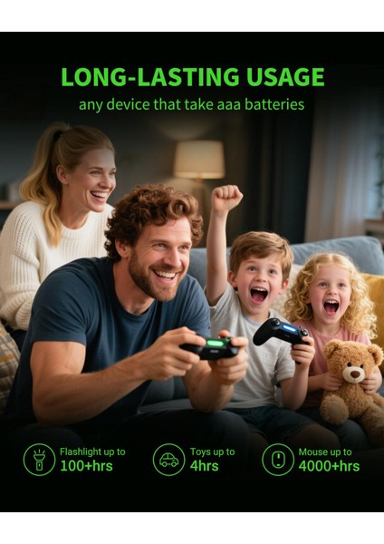 1100 Mah Nimh Ince Kalem Pil AAA 4'lü