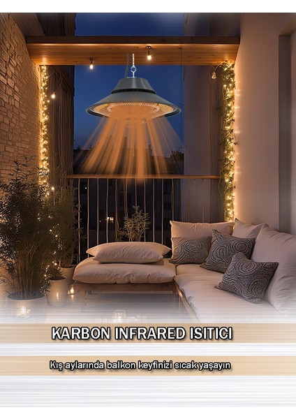 Elirg Light LED Işıklı Elektrikli Infrared Tavan Isıtıcısı modelleri