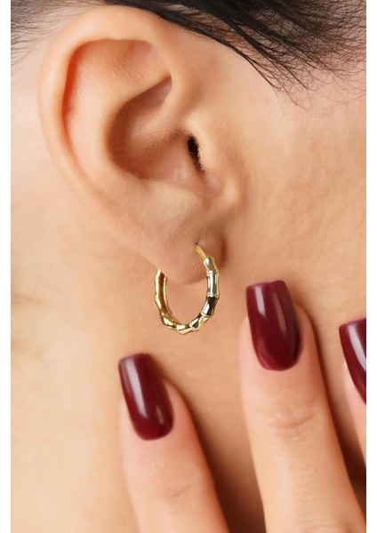 14 Ayar Altın Kemik Halka Küpe indirimleri