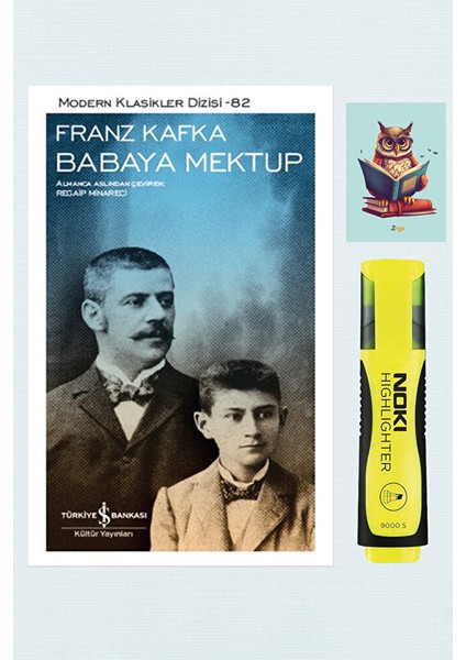 Babaya Mektup - Franz Kafka 9786053328322 Iş Kültür Yayınları - Sarı Fosforlu Kalem - Defterli Seti