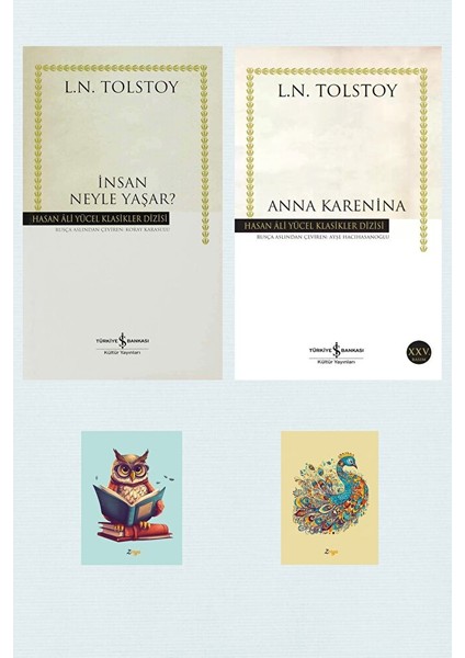 Tolstoy Kitapları - Anna Karenina - Insan Neyle Yaşar - Hasan Ali Yücel Klasikleri (2 Not Defterli)