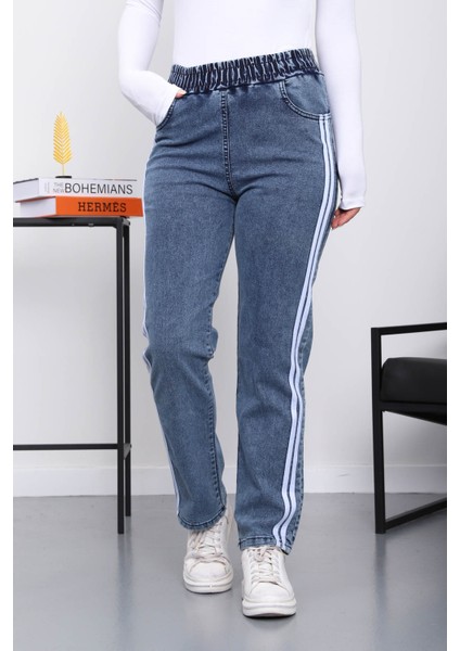 Mavi Paça Düğmeli Kot Pantolon fiyatları