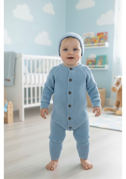 Yumuşak Örgü Yenidoğan Takımı (Tulum + Bere) fiyatları