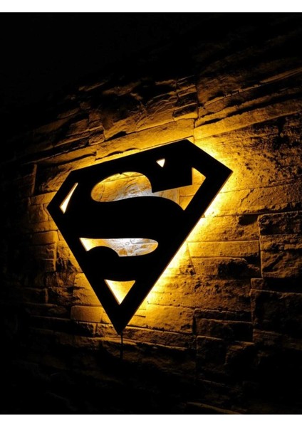 Süperman Logo LED Işıklı Tablo modelleri
