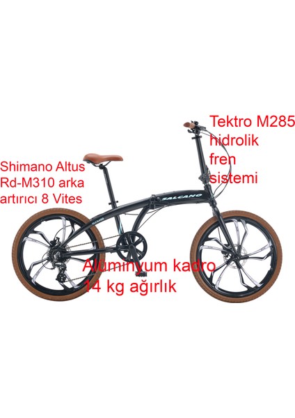 Slcn F400 Hd 24 Jant, 8 Vites, Hidrolik Fren Katlanır Bisiklet modelleri